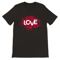 Love with Rose Petals Gender Neutral Unisex Crewneck T-shirt