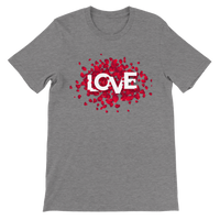 Love with Rose Petals Gender Neutral Unisex Crewneck T-shirt