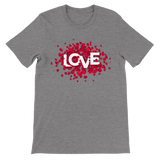 Love with Rose Petals Gender Neutral Unisex Crewneck T-shirt