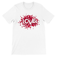 Love with Rose Petals Gender Neutral Unisex Crewneck T-shirt